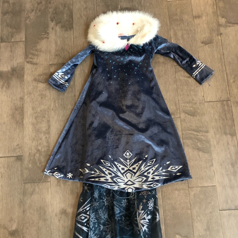 Kids Elsa Frozen-Inspired Blue Costume Dress